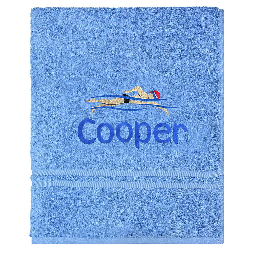 TeddyTs Personalised Children's Swimming Towel (Blue)