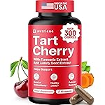3 in 1 Tart Cherry Extract Capsules with Turmeric & Celery Seed for Feet & Joint Support Uric Acid Flush Cleanse & Purge Pills, 60 Veggie Capsules Manufactured in USA