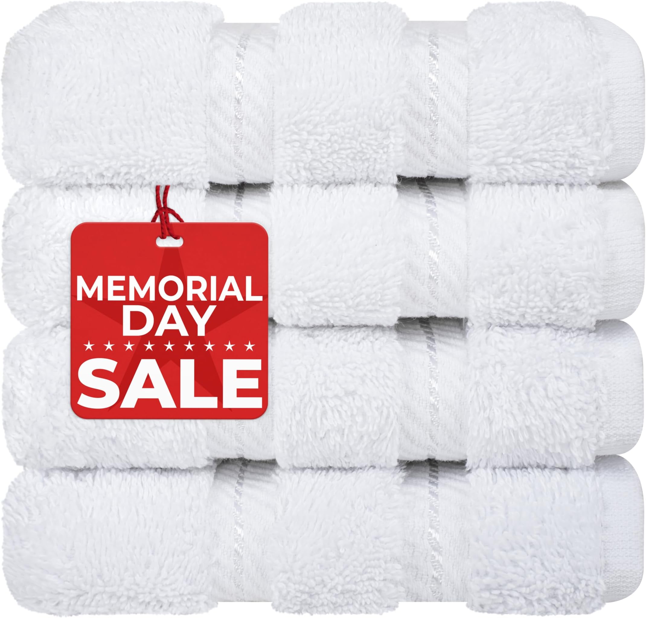 LANE LINEN Washcloths 6 Pack 100 Cotton Wash Cloths for Showering, Highly