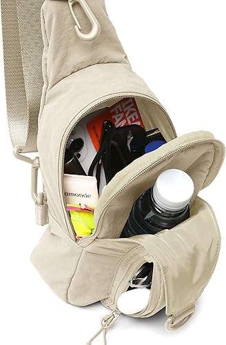 Miniatura 3 de ODODOS Bolso bandolera diario con correas ajustables, bolso cruzado en el pecho, mochila pequeña ligera para viajes casuales y senderismo