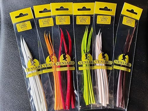 Vista 5 de Hareline Turquía Biot Quills Bronceado amarillento