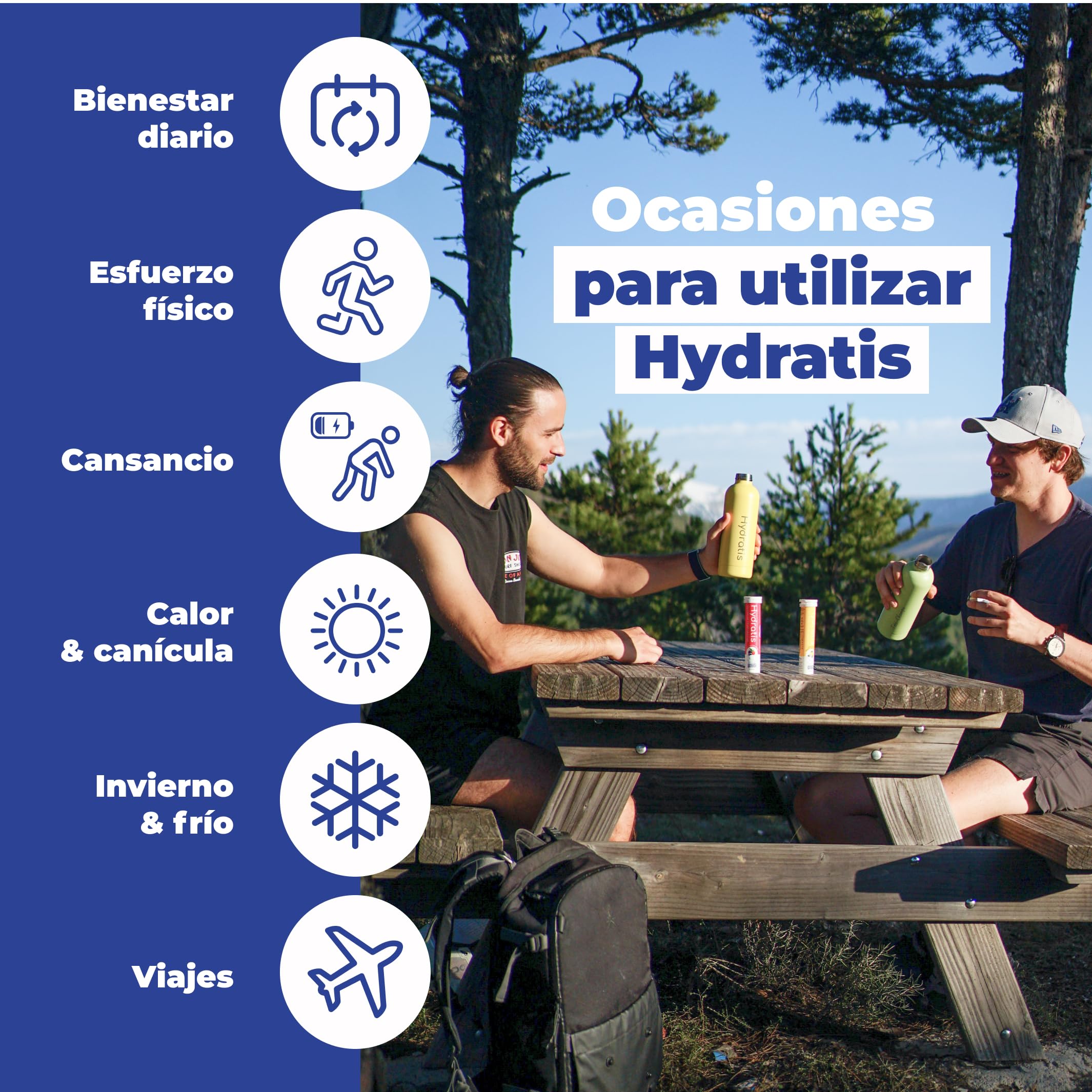 HYDRATIS - Pastillas efervescentes con electrolitos - Melocotón - Optimiza la hidratación - Rico en minerales - Bajo en azúcar - Sabores suaves - Deporte, calambres, recuperación - 160 pastillas
