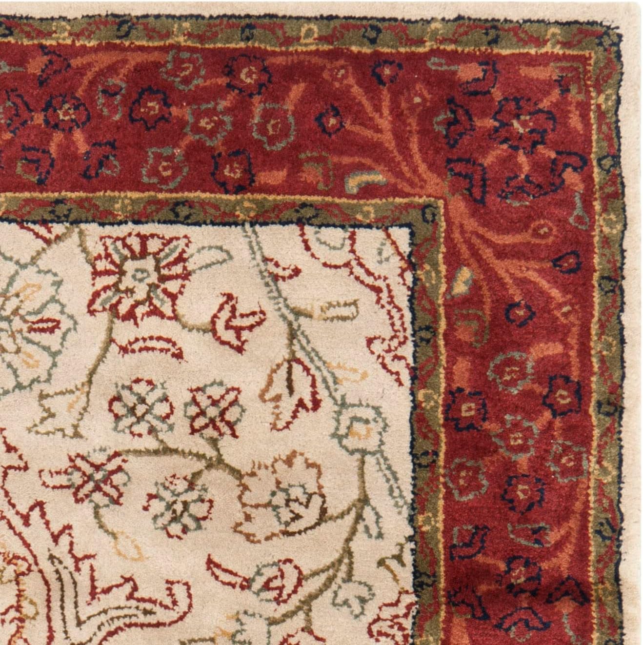 SAFAVIEH Persian Legend Collection Accent Rug - 3' x 5', Ivory & Rust, Handmade Traditional Wool, Ideal for High Traffic Areas in Entryway, Living Room, Bedroom (PL533A)