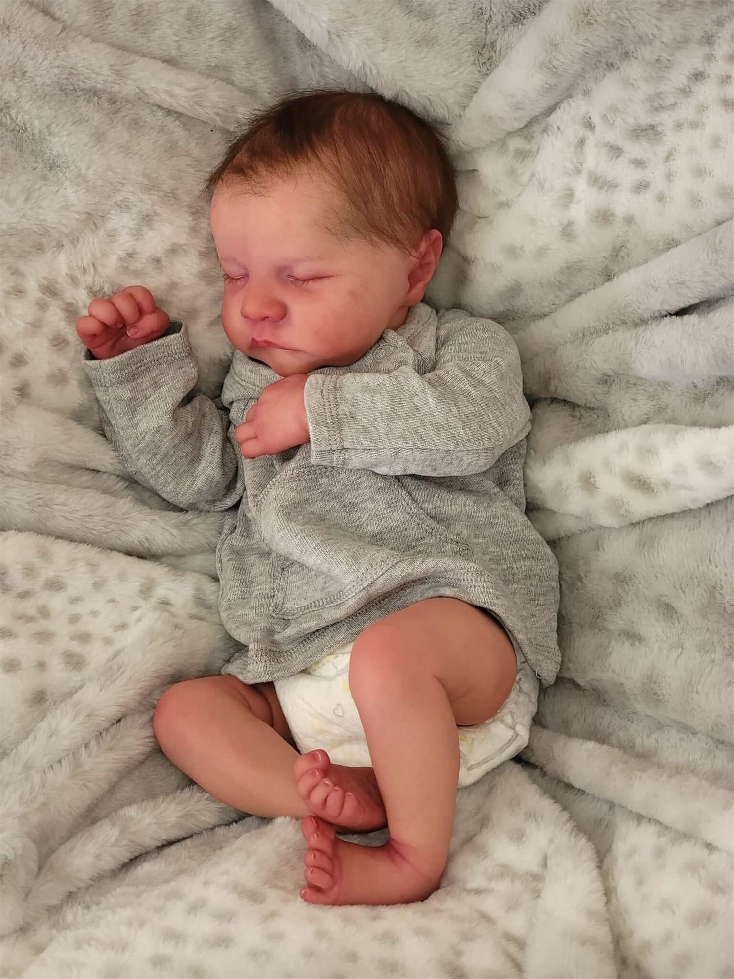 Muñecas de bebé Reborn de 19 pulgadas y 19.3 in, muñeca de bebé realista de silicona, lavable de cuerpo completo, aspecto realista, muñeca de silicona de cuerpo completo, niño 3