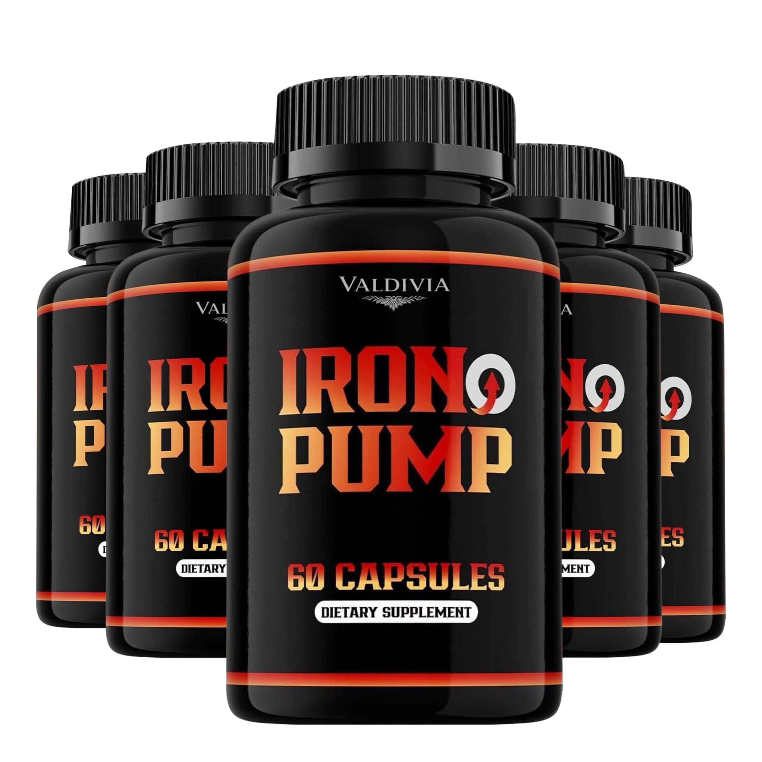 Iron Pump Formula Dietary Supplement, Male Performance, Iron Pump Capsules Max Formula, Max Support, Support Pills, 300 Capsules for 5 Months