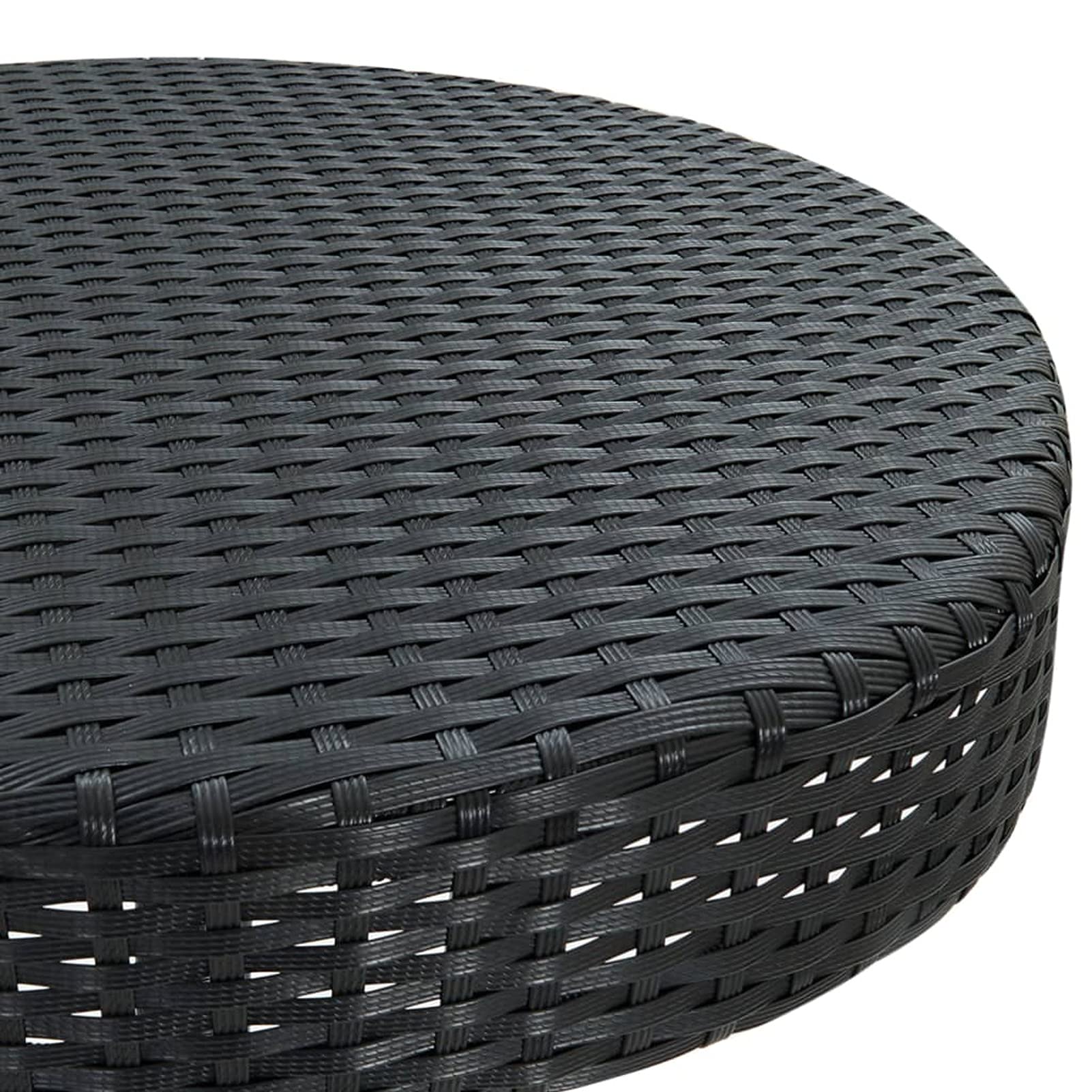 Tidyard Set da Bar da Giardino in Polyrattan Nero/Marrone/Grigio, Tavolo e Sedie Alti per Esterno