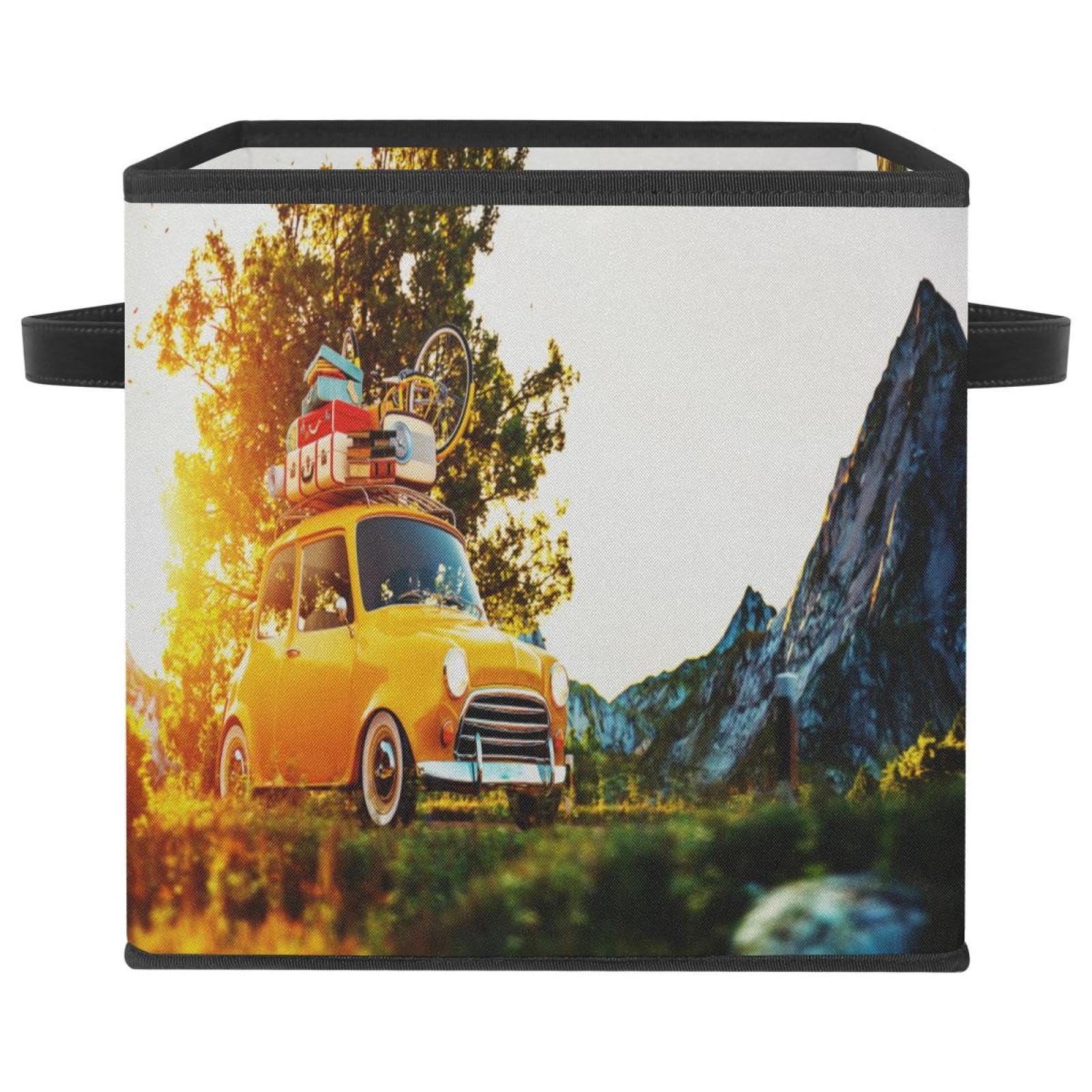 Boîte de rangement pliable en tissu cube vêtement livre placard