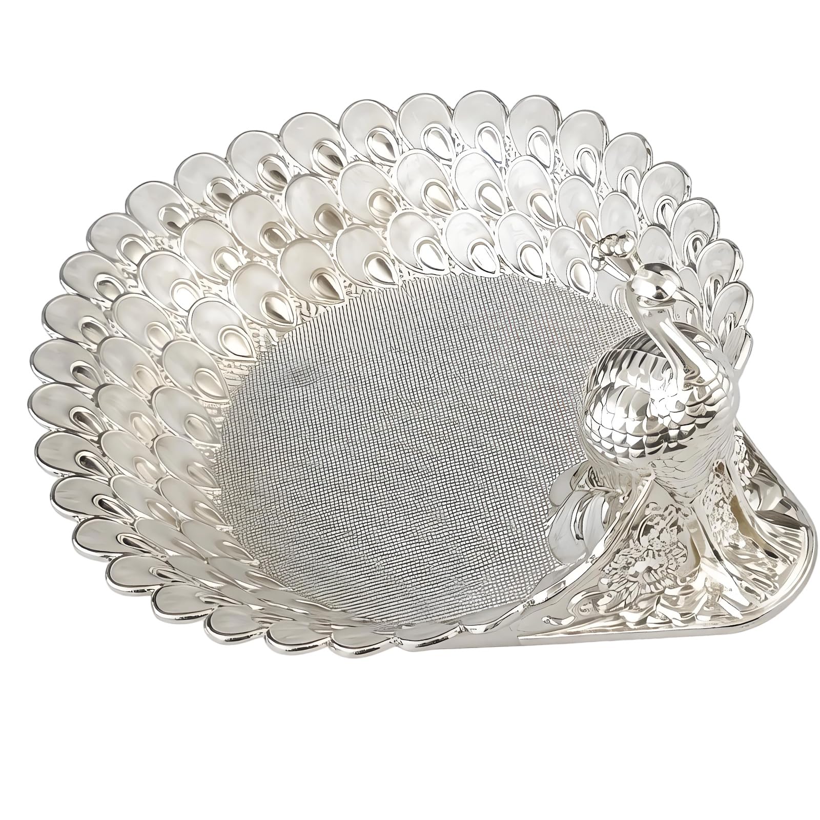 CAZSTYK Handcrafteds Peacocks Inspired Snacks Tray From Zincs Alloys Adds Sophistication to Any Table Setting Metal Candy Dishes