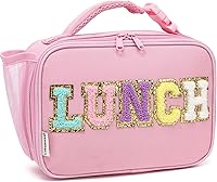 Vista 16 de FlowFly Lonchera para niños, bolsa de almuerzo escolar aislada y duradera con correa para el hombro y soporte para botellas, lonchera térmica