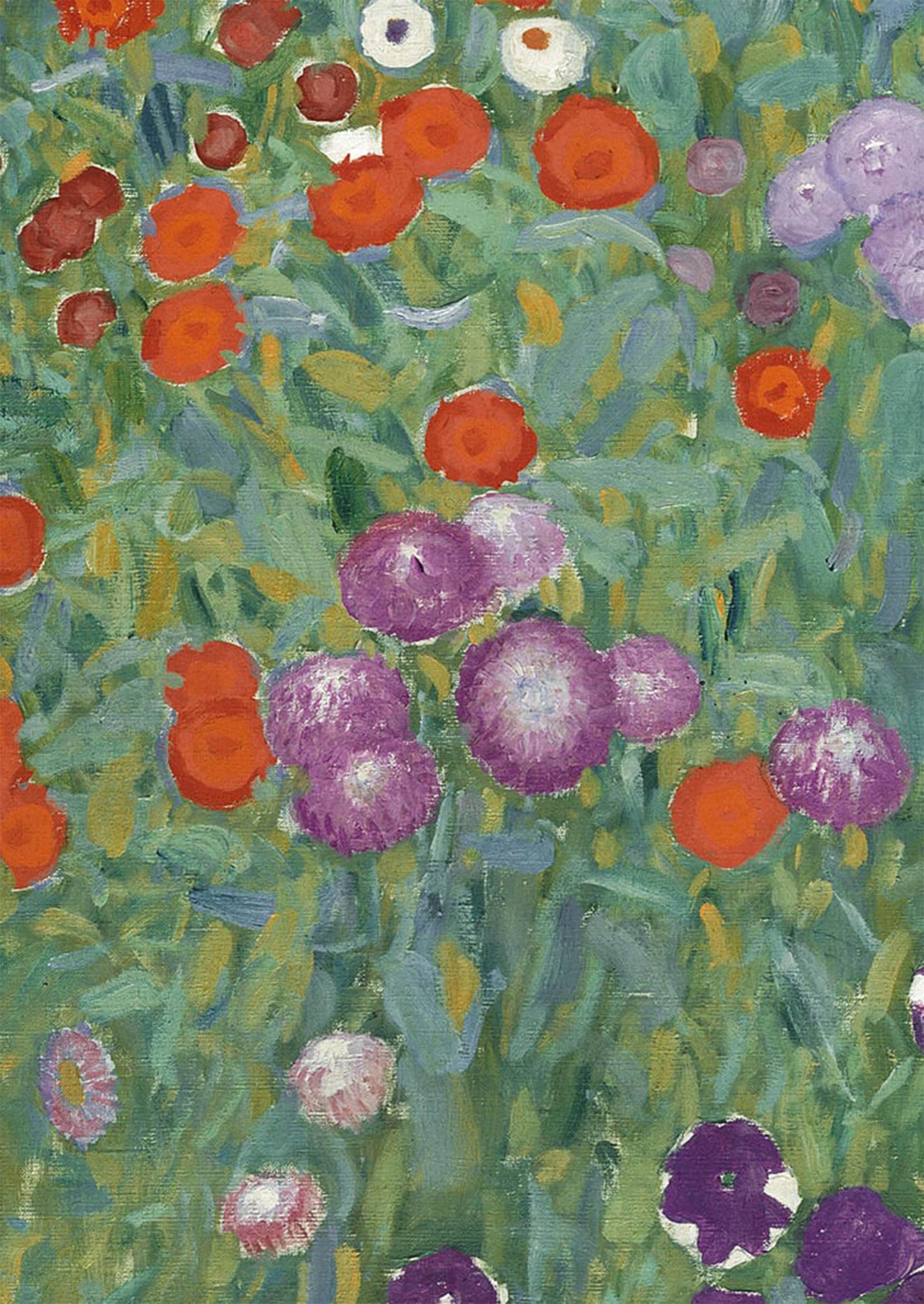 SERENDIPITP Retro Picture Poster Wall Art Pictures Painting Flower Garden by Gustav Klimt Wall Art Canvas Print for Wall Decor 60x90cm