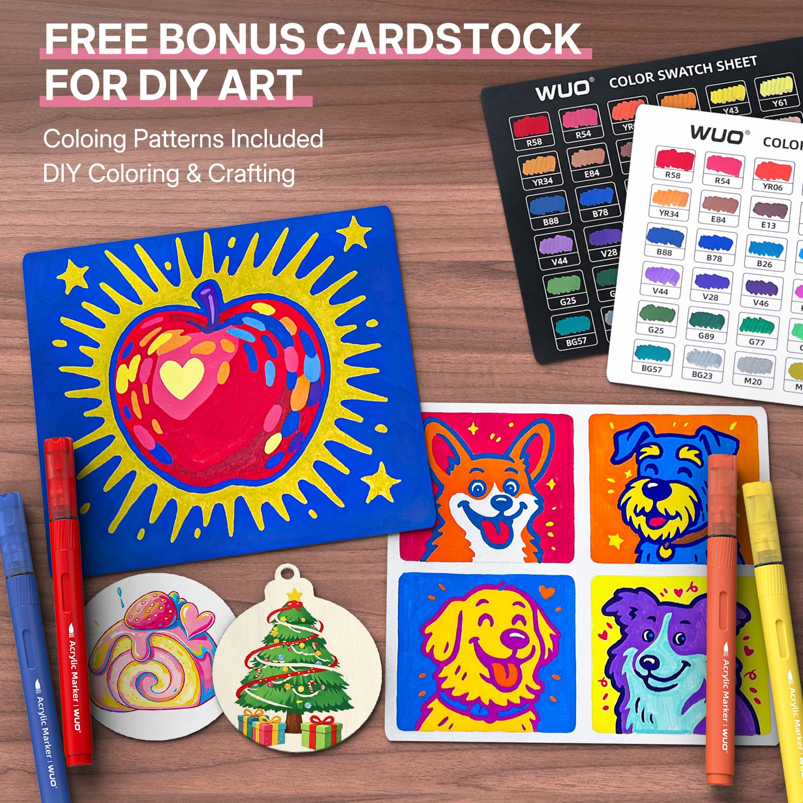 WUO Acrylic Paint Markers - 36 Colors! -4