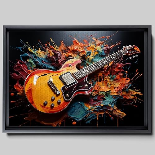 Print guitar canvas print wall decor, ready to hang wall print, design canvas print, Canvas Wall Dekor