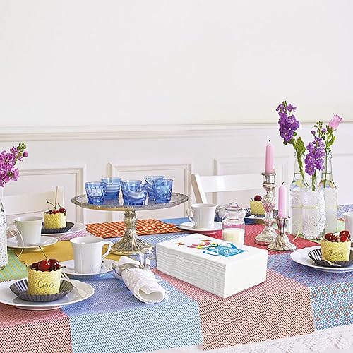 Miniatura 5 de 60 servilletas de primavera para invitados con texto en inglés Hello Spring Flowers servilletas de papel con tulipanes regadera de papel toallas de