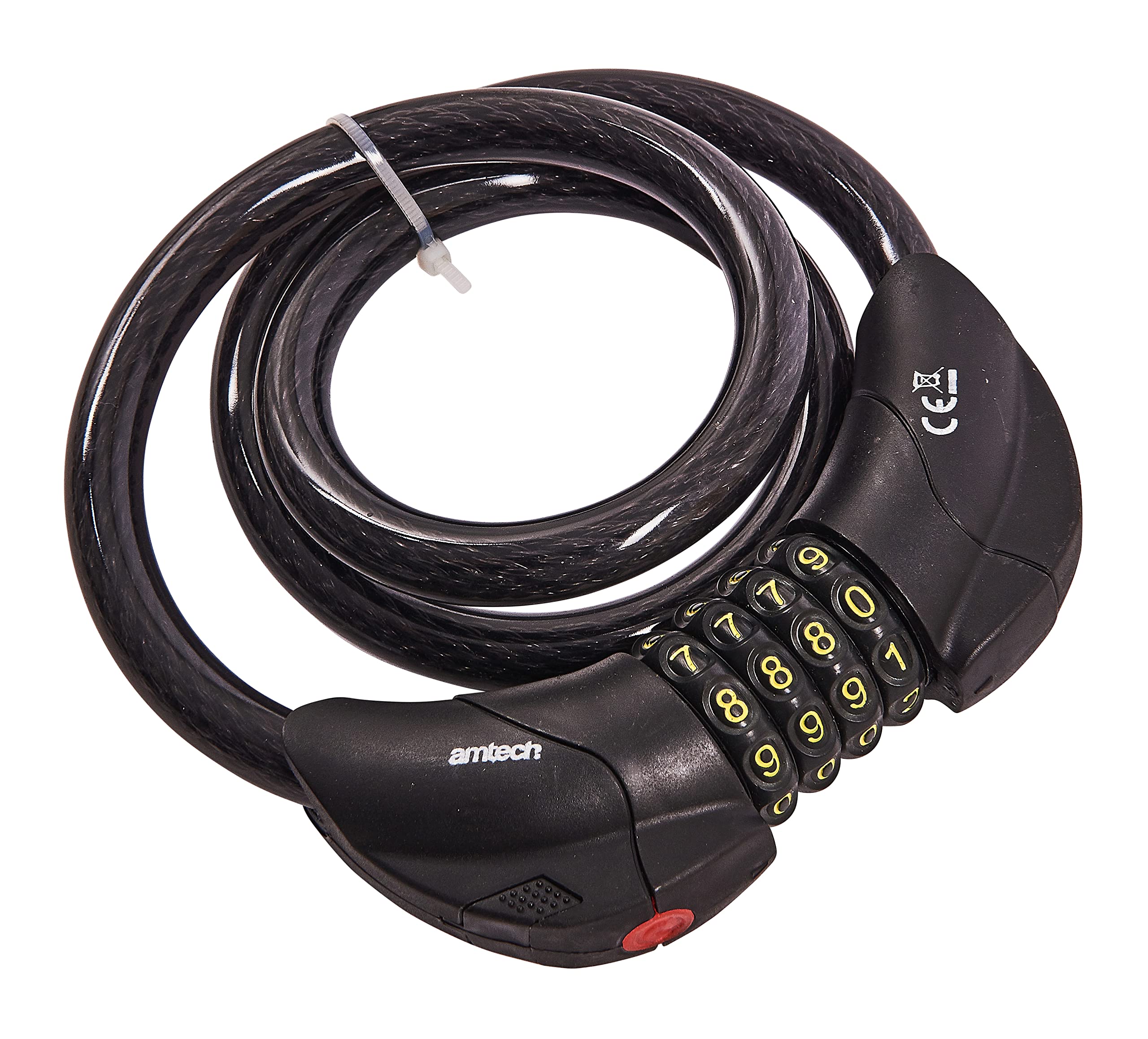Heavy Duty 90cm Bike Bicycle 4 Digit Combination Cable Lock Padlock LED Light