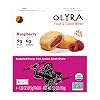 Olyra Raspberry Organic Fruit Bars, Prebiotic High Fiber Snack, Gut Health, Fruit Filled & Whole Grain Bites, Kids Healthy Snacks, Low Sugar, Vegan, USDA Certified Organic, Non GMO Pack of 4