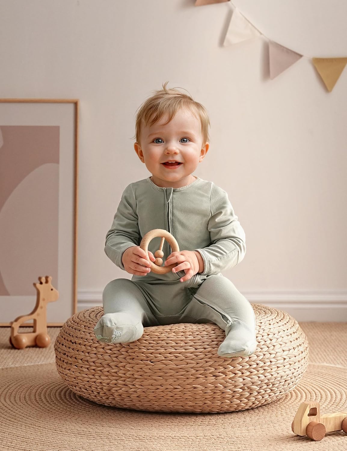 Yoofoss Rayon Made From Bamboo Baby Pajamas 3pcs Newborn Sleepers For Boy Girl Clothes, 0-3 3-6 6-9 Months Footed Pjs - Image 6