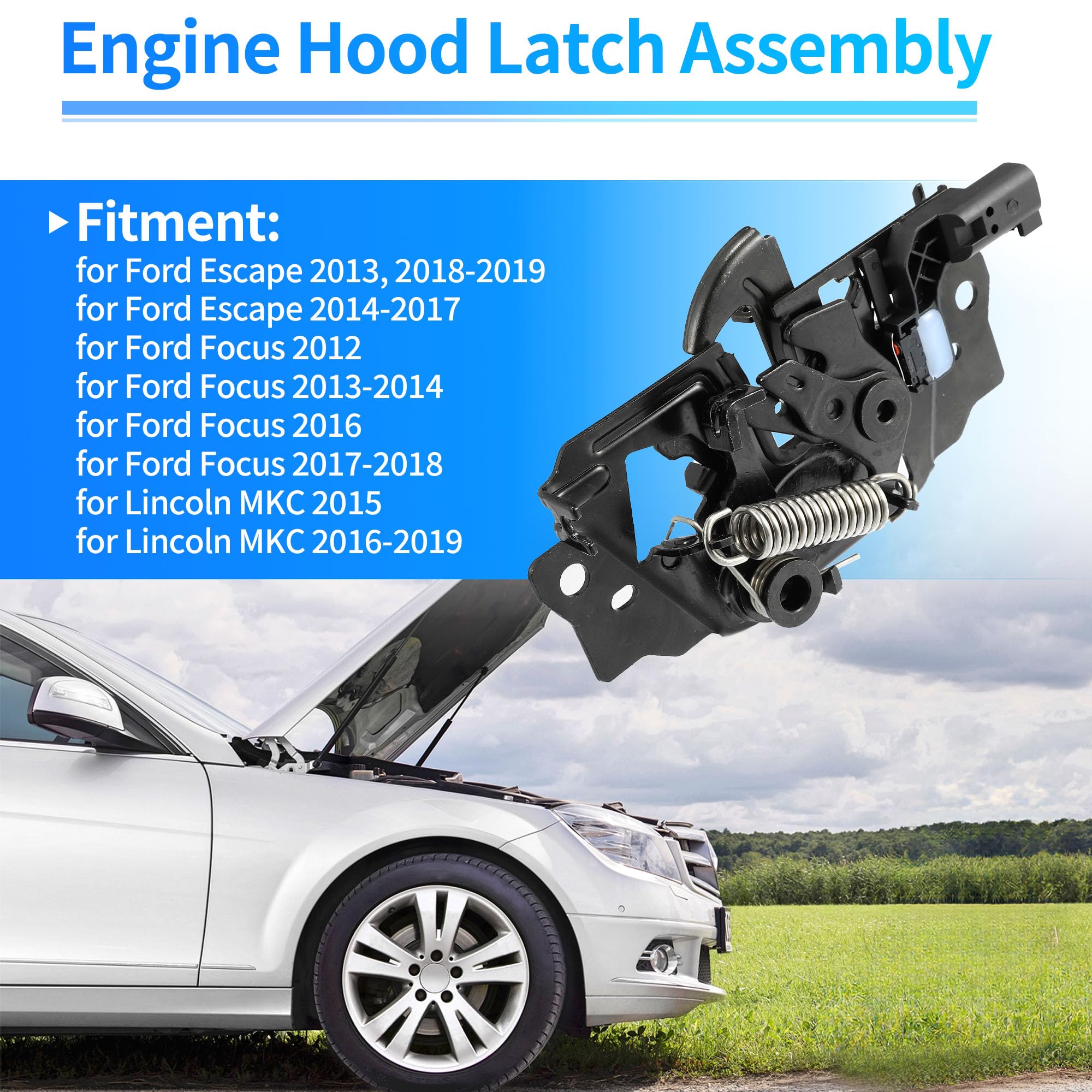 Amazon.com: X AUTOHAUX Car Engine Hood Latch Lock for Ford