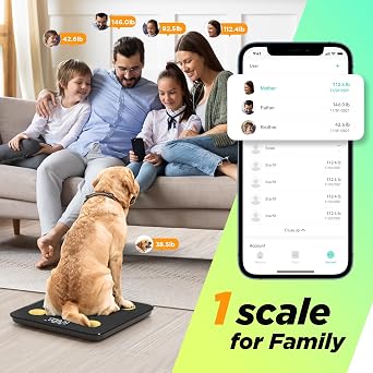 Scale for Body Weight and Fat Percentage, RunStar Digital Accurate Bathroom Smart Scale with Large Display, FSA&HSA Eligible 13 Body Composition Analyzer Sync App, Black Gold