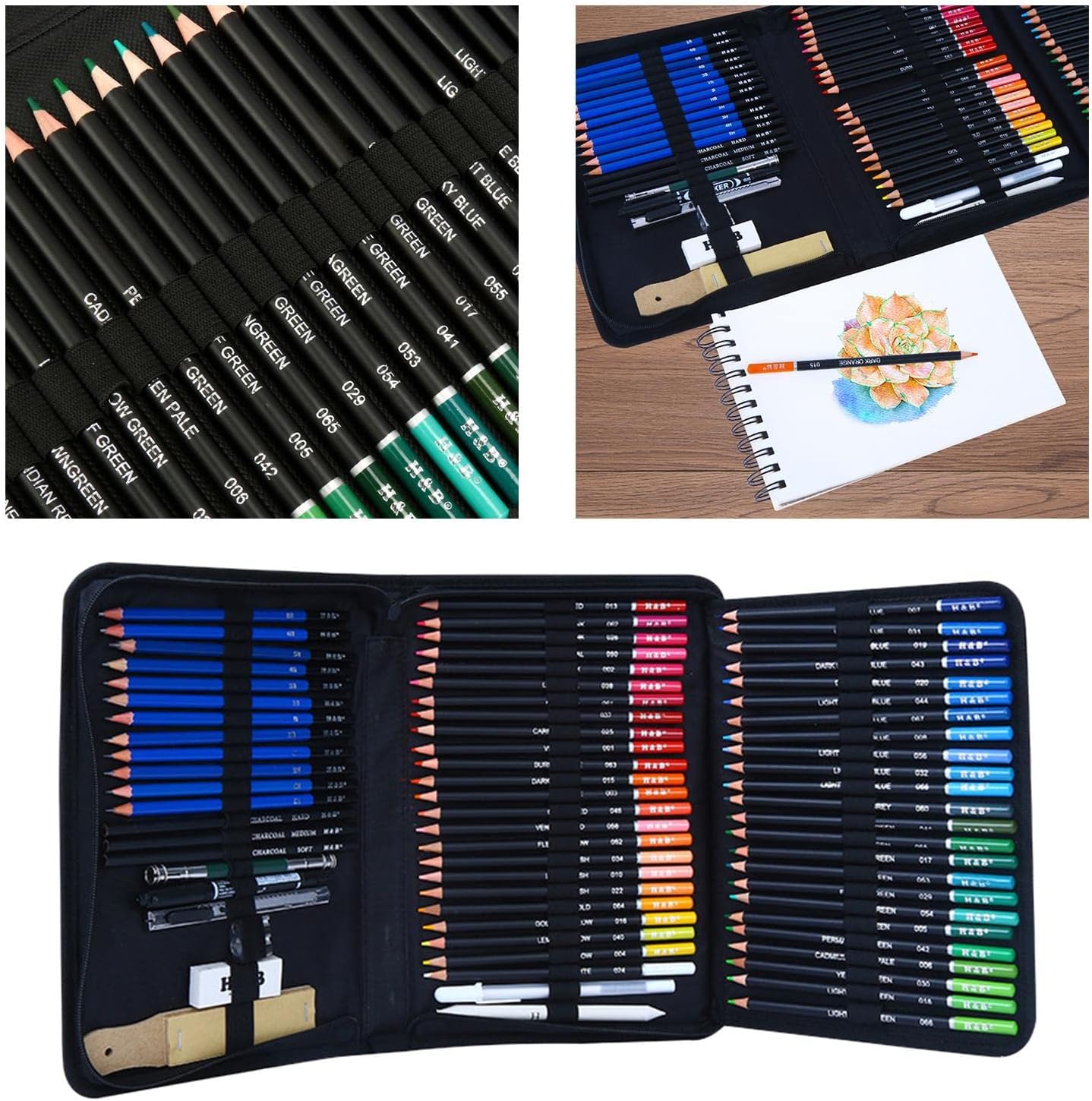 72Piece Art Oil Based Colored Pencils 12Piece Drawing Pencils Packing
