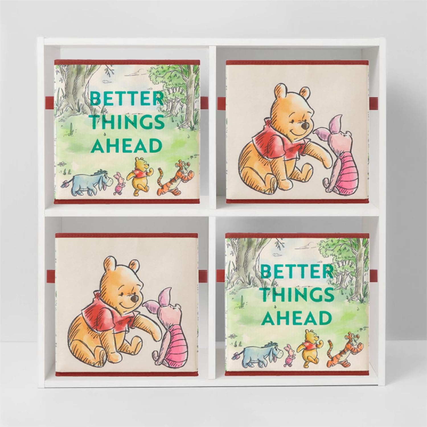 Disney Winnie the Pooh Storage Cubes,Set of 2 Durable Fabric Bins with Handles, 10x10x10, Collapsible Organizers for Kids' Room, Nursery & Closet - Image 6