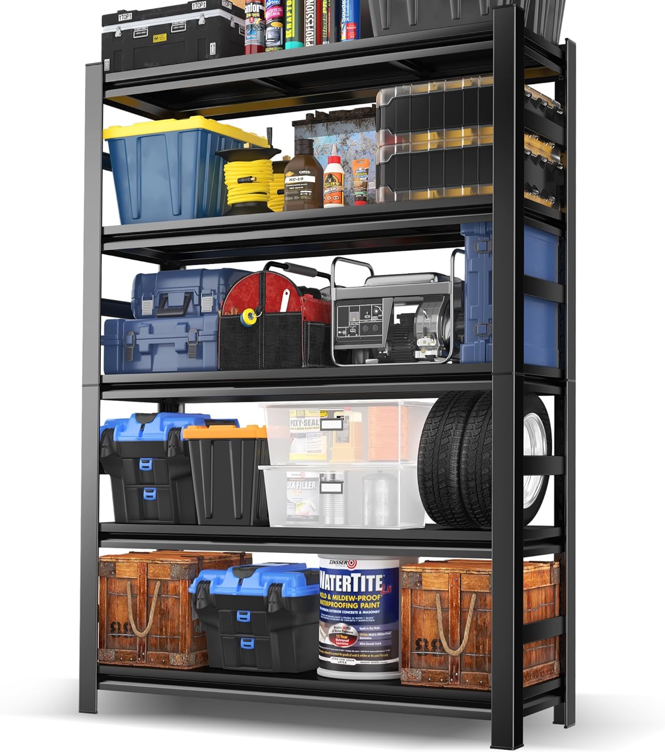 PRESTELION 高さ78インチ ガレージシェルフ 3000ポンド 高耐久
