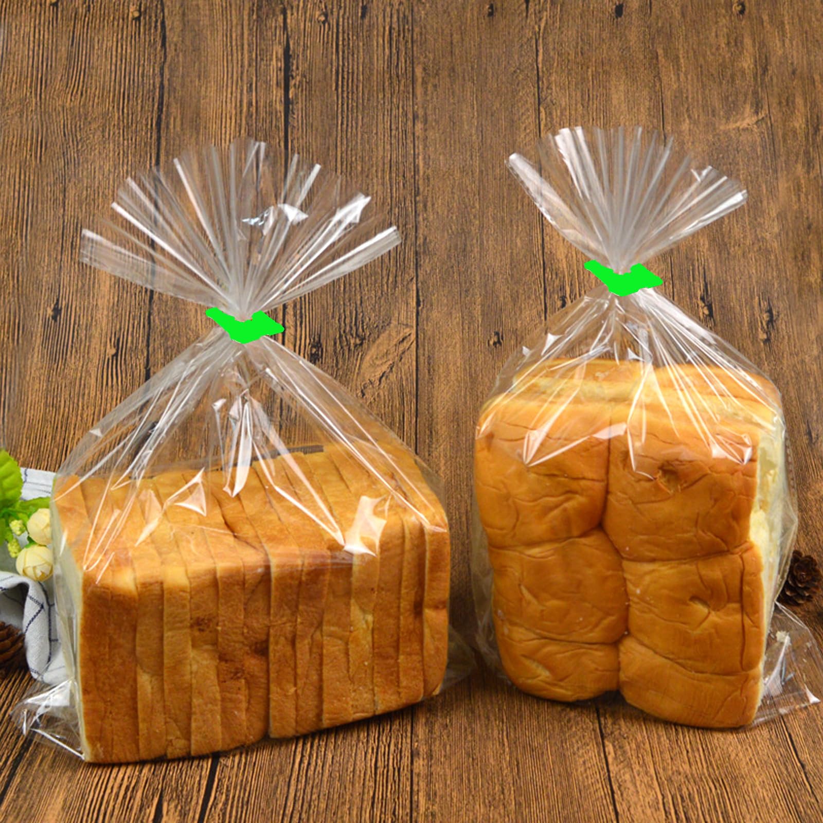 100 Stück wiederverwendbare Kunststoff-Brotbeutel-Clips halten Ihre Lebensmittel nach dem Öffnen länger frisch, 2,2 x 2,2 cm (7/8 x 7/8 Zoll) (grün)