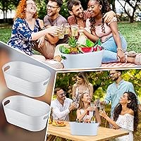 Vista 6 de 4 cubos de hielo de metal galvanizado de 4 galones para fiestas, recipientes grandes de lata para bebidas, cerveza, vino, champán, cóctel, enfriador
