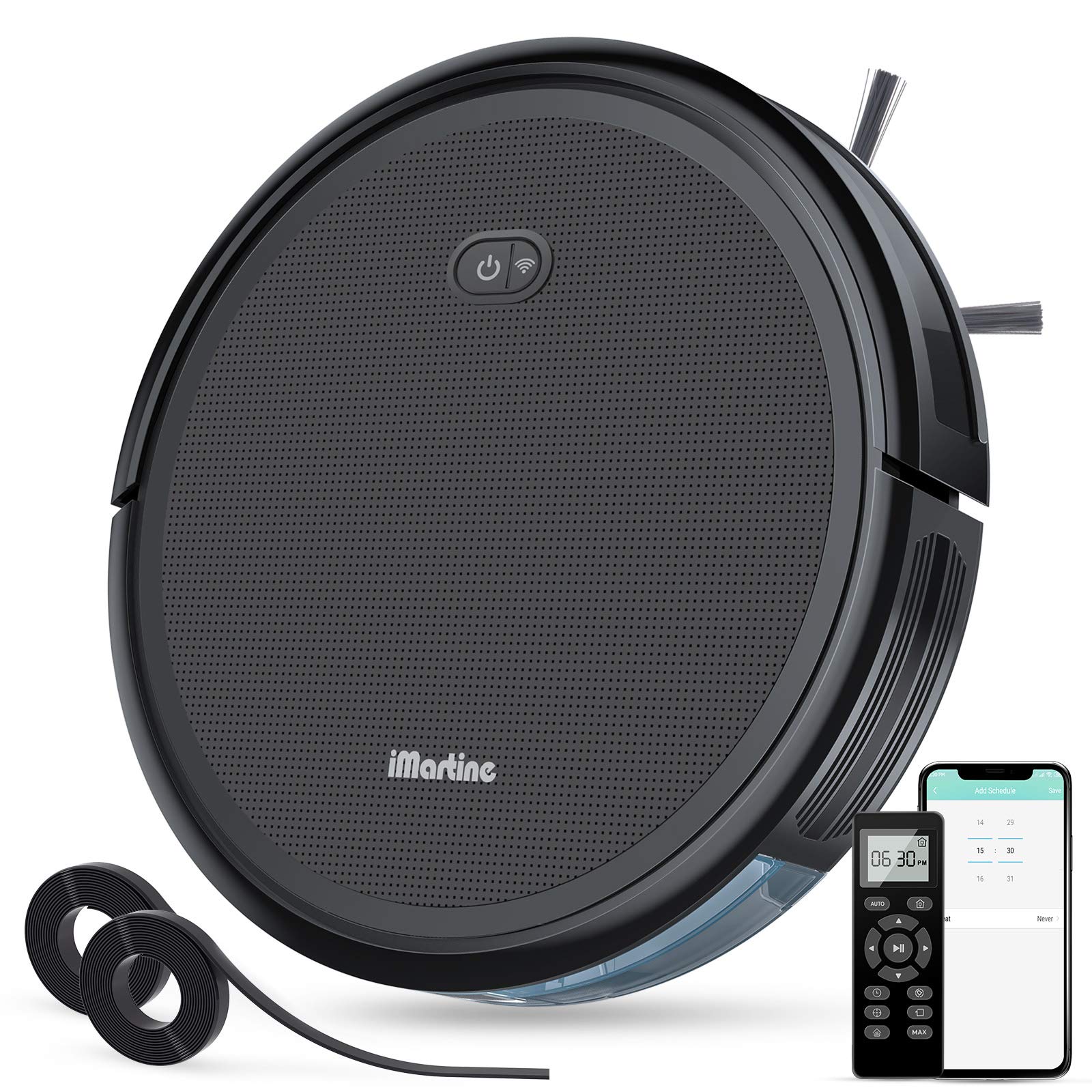 iMartine Robotic Vacuum Cleaner with 2000Pa Strong Suction, Wi-Fi Robot Vacuum with Boundary Strips, Up to 150-min Runtim...