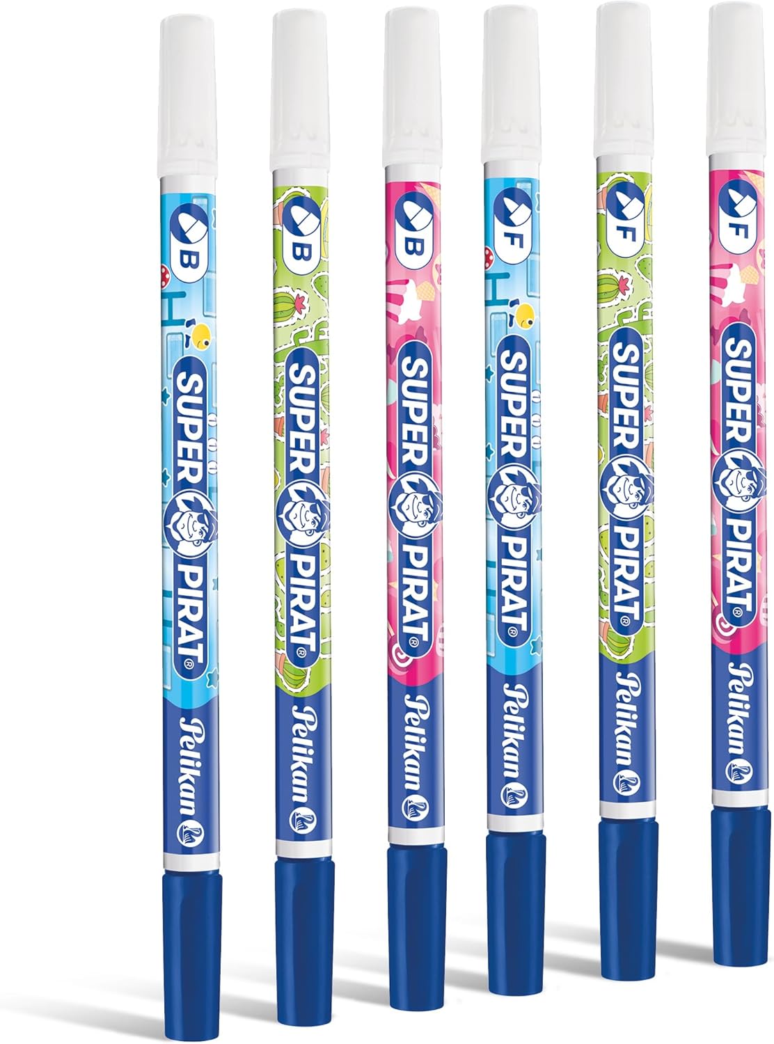 Pelikan Super-Pirat 850 Set of 6 Erasers