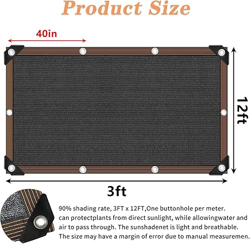 Vista 78 de Paño de sombra para plantas de invernadero, 80-90% protector solar para jardín al aire libre, pérgola, patio, césped, paños para perrera, gallinero