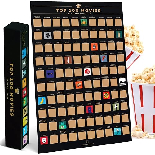 Enno Vatti Top 100 Movies Scratch Off Poster - Bucket