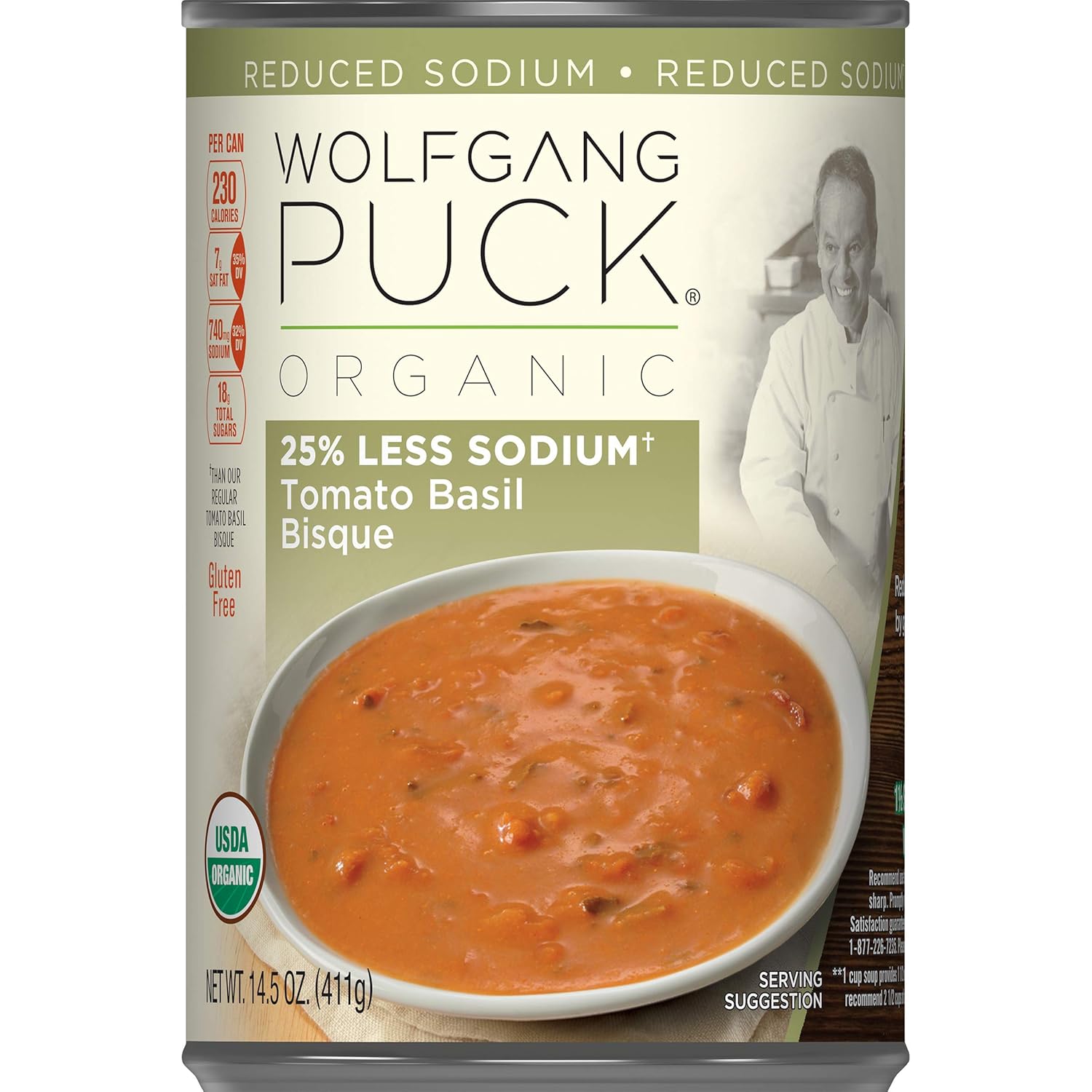 Wolfgang Puck Organic 25 Less Sodium Tomato Basil Bisque