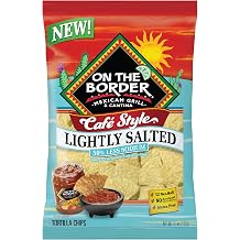 ON THE BORDER Cafe Style Lightly Salted Tortilla Chips 11 oz. Bag Pack of 3