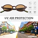 FEISEDY Retro Oval Sunglasses for Women 90s Narrow Round Lightweight Shades Y2k Trendy Sunnies B1171