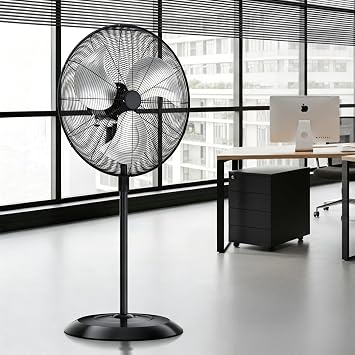 AKIRES 30 Outdoor Pedestal With Energy-Saving Motor,9600 CFM High-Velocity Industrial Stand Fan, 120 Oscillating Heavy Duty Metal Floor Fan for Shop, Warehouse, Workshop, Gym, Garage Silver