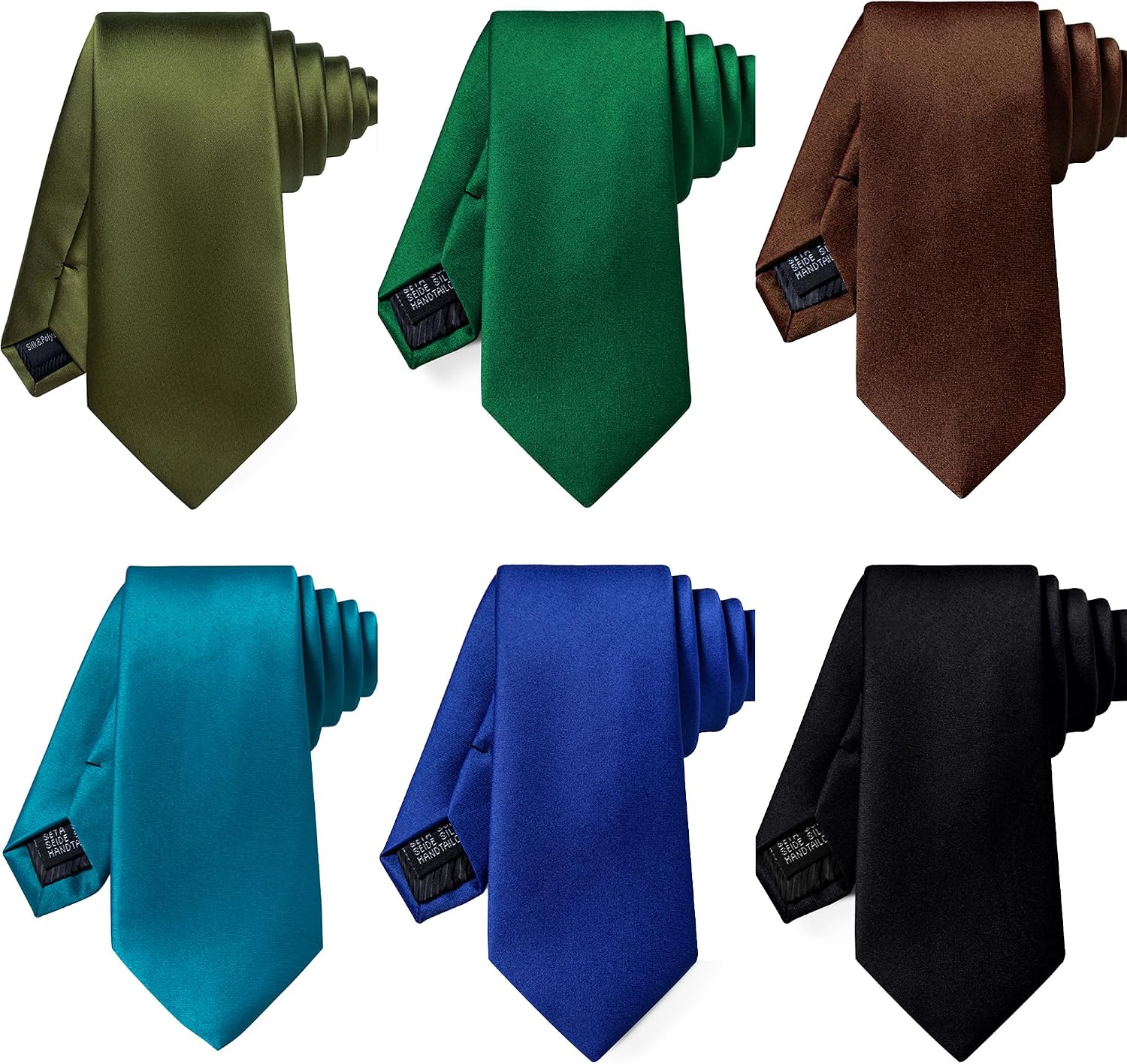 YourTies Men Ties Pack Bulk Silk Woven Tie for Men Set Mixed Necktie 6PC