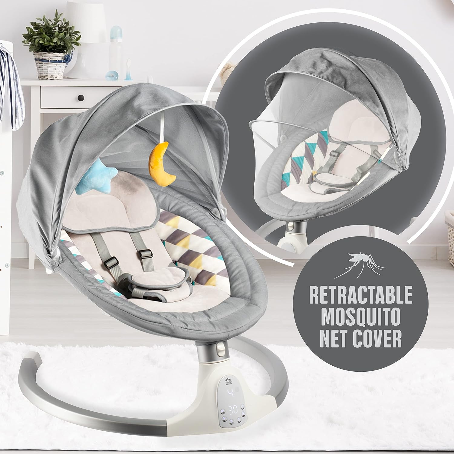 Buy Kindersense® Baby Swing Stationary Motorized Portable Baby