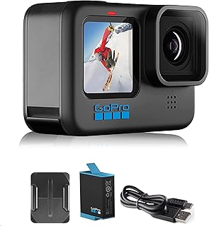 GoPro HERO10 Black- E-Commerce Packaging - Waterproof Action Camera with Front LCD & Touch Rear Screens, 5.3K60 Ultra HD V...