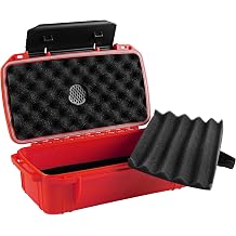 Colibri Firebird Cigar Travel Case Waterproof Crushproof Cigar Holder for 10 Cigars, Durable ABS Hard Shell, Secure Latches, Portable Cigar Storage for Travel, Golf, Outdoors Red