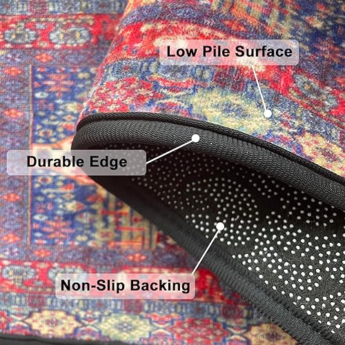 Miniatura 5 de Alfombra antideslizante azul oscuro retro dorado floral acuarela, alfombra de juego para yoga, interior, alfombra de patio, puerta para el hogar,