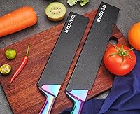 Vista 8 de WELLSTAR Juego de protectores de bordes de cuchillo, 2 fundas universales de cuchilla, fundas protectoras de ABS sin BPA, forro de fieltro