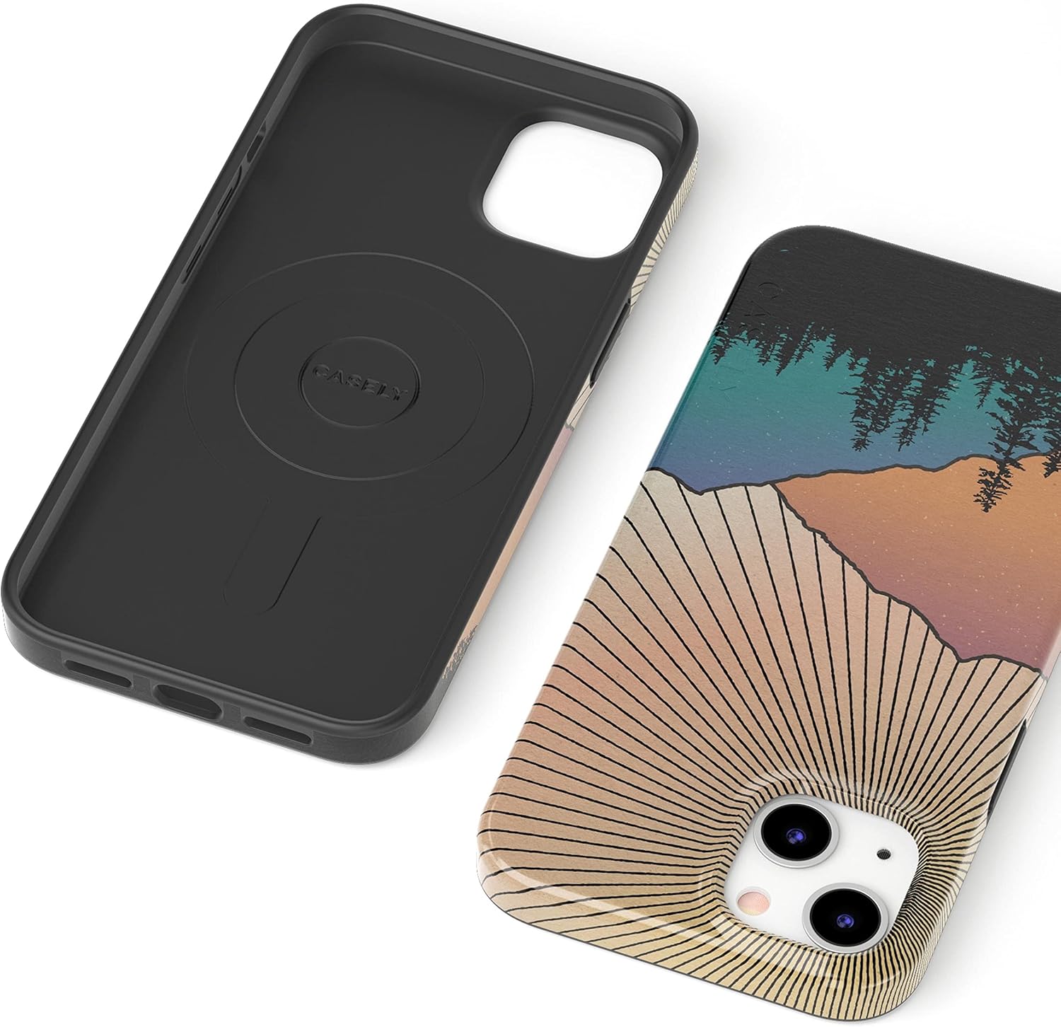 Casely iPhone 13 Case | Golden Hour | Mountain Sunset | Compatible with MagSafe | Classic Ultra Slim Design