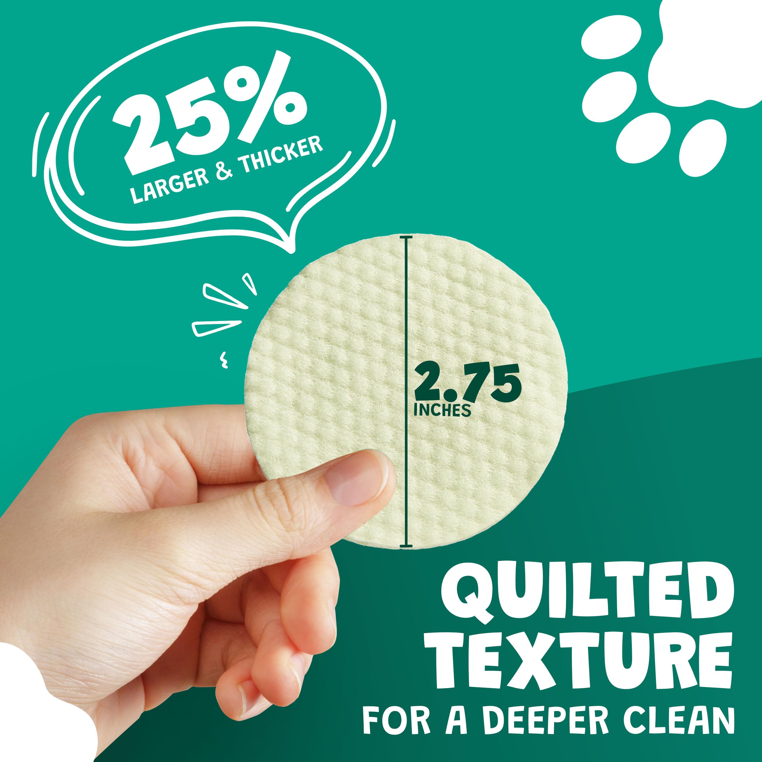 Dog Ear Wipes for Dogs, Aloe Vera + Eucalyptus, 125 count (Pack of 1) - Image 3