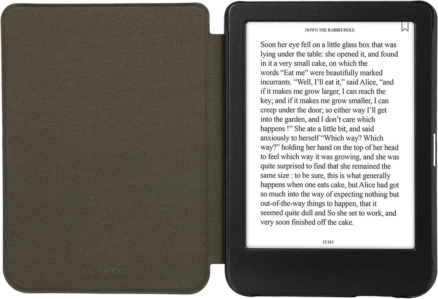 kwmobile Cork Case Compatible with Kobo Clara BW/Colour - Book Style Protective e-Reader Flip Cover Folio Case - Fractions Dark Pink/Red/Blue