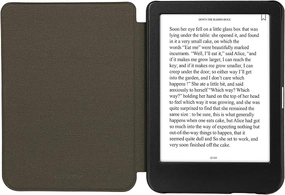 kwmobile Cork Case Compatible with Kobo Clara BW/Colour - Book Style Protective e-Reader Flip Cover Folio Case - Fractions Dark Pink/Red/Blue