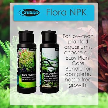 Flora NPK - Liquid Macro Nutrient Fertilizer for Aquarium Plants (Nitrate, Phosphate, Potassium) - Boosts Growth and Color in Freshwater Tanks - Part of the Flora Nutrition Series - 16.9 fl oz