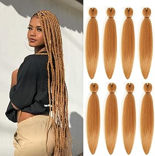Pre Stretched Braiding Hair 30 Inches 8 Packs/Lot Pure 27 Color Professional Easy Braid Itch Free Yaki Hair Texture Hot Water Setting Synthetic Long Braid Hair Extensions