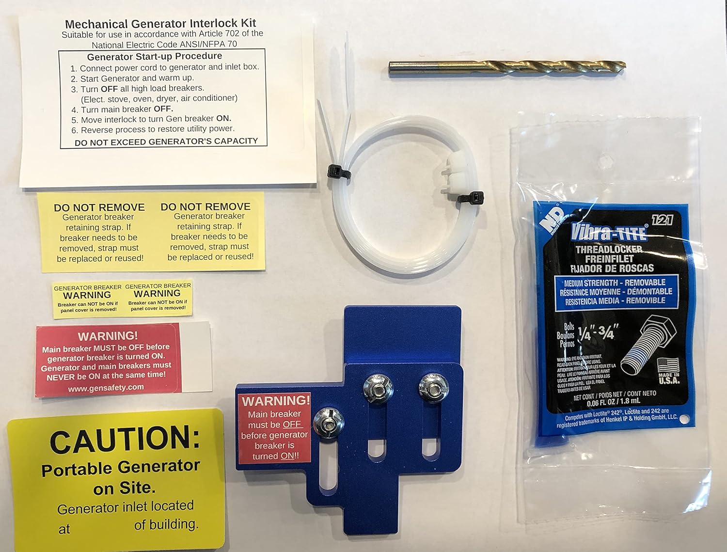 SM200 Generator Interlock Kit for Siemens & Murray 150A and 200A Panels - Made in USA !