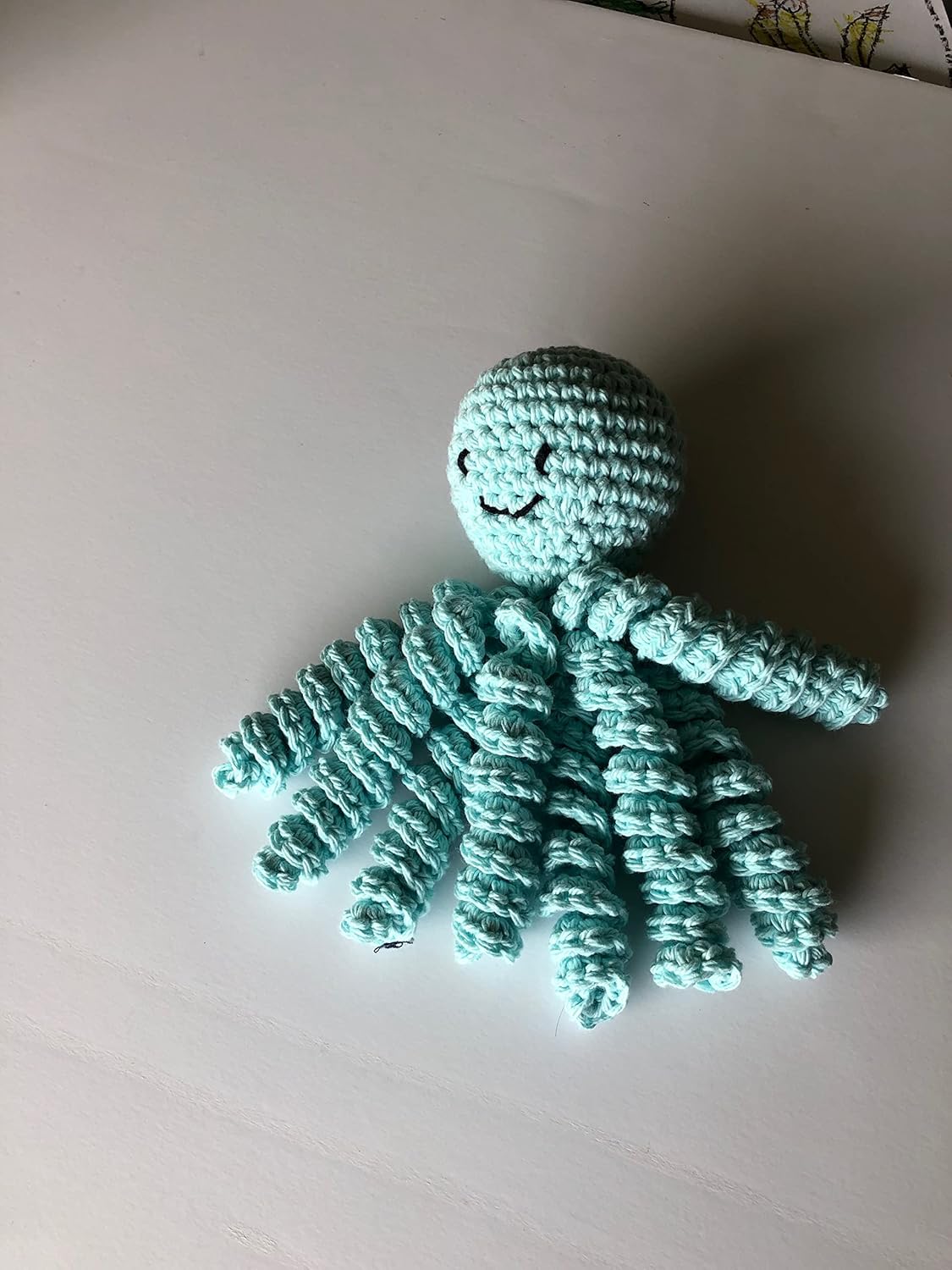 Crochet Octopus for Preemies, Crochet Octopus for Babies in Robin Egg Color, light Blue Crochet Amigurumi