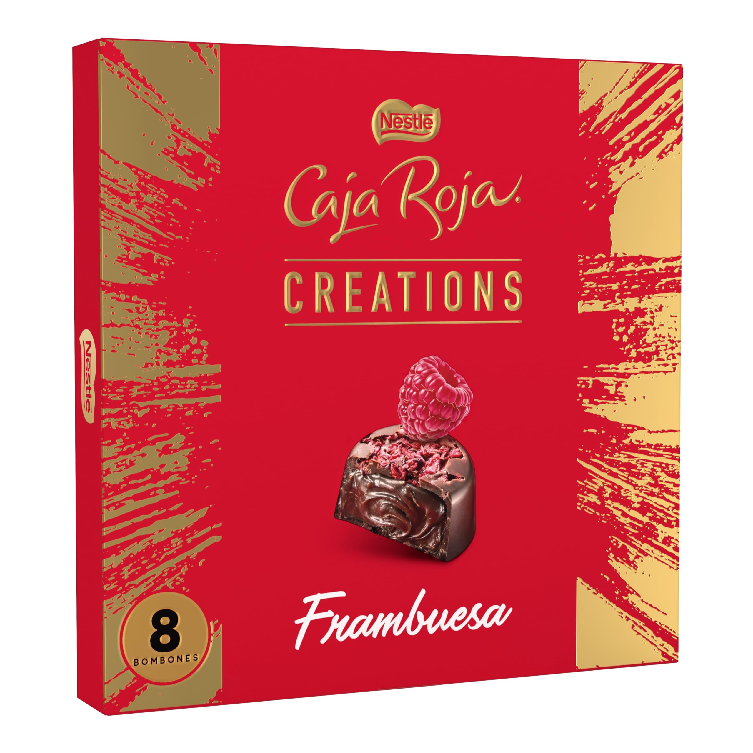 NESTLÉ CAJA ROJA Bombones de Chocolate Negro y Frambuesa 109 g